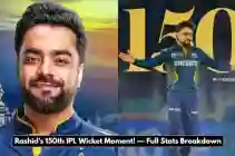 Rashid Khan Becomes Third-Fastest to 150 IPL Wickets